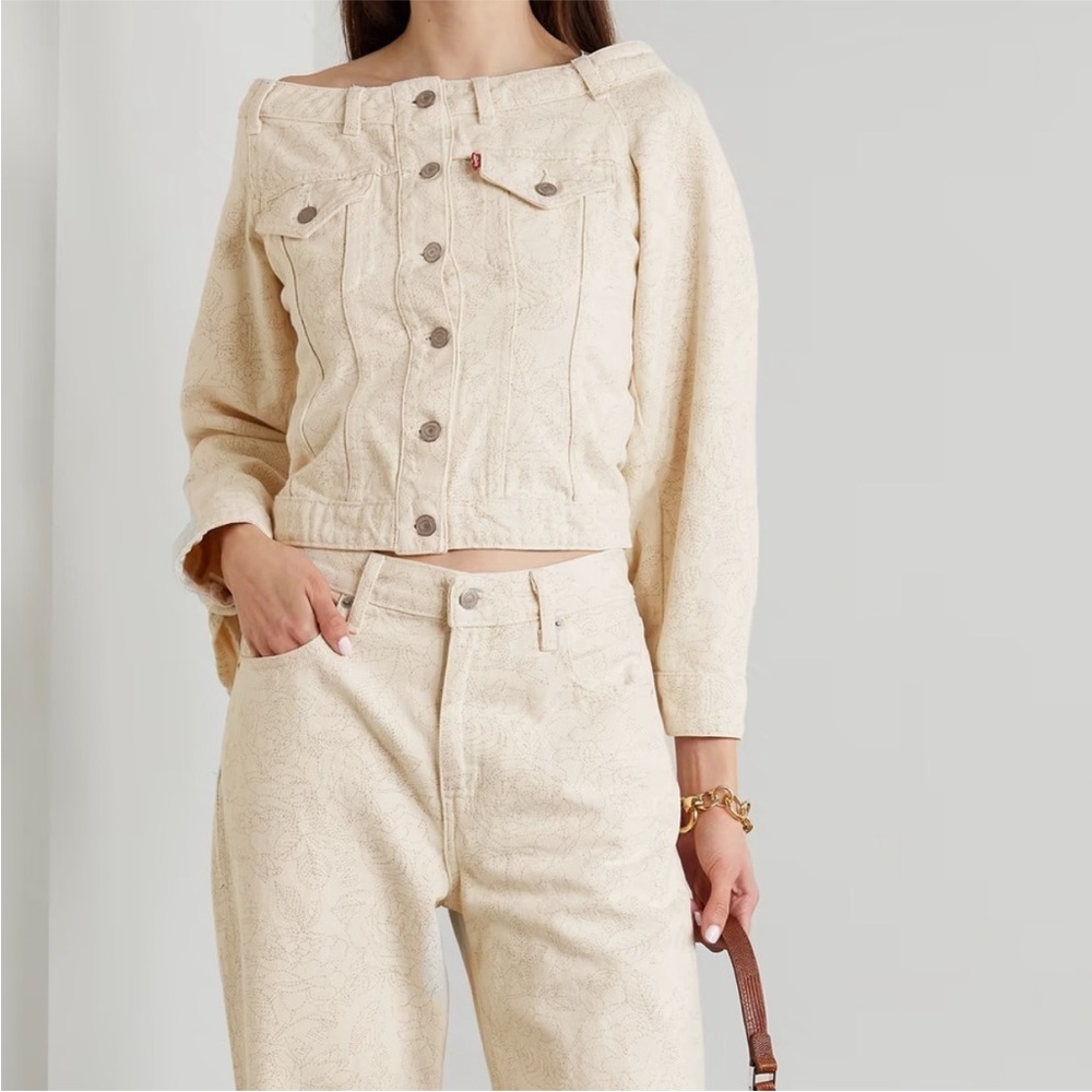 NWT Levi Strauss x Ganni Off-White Jean Jacket